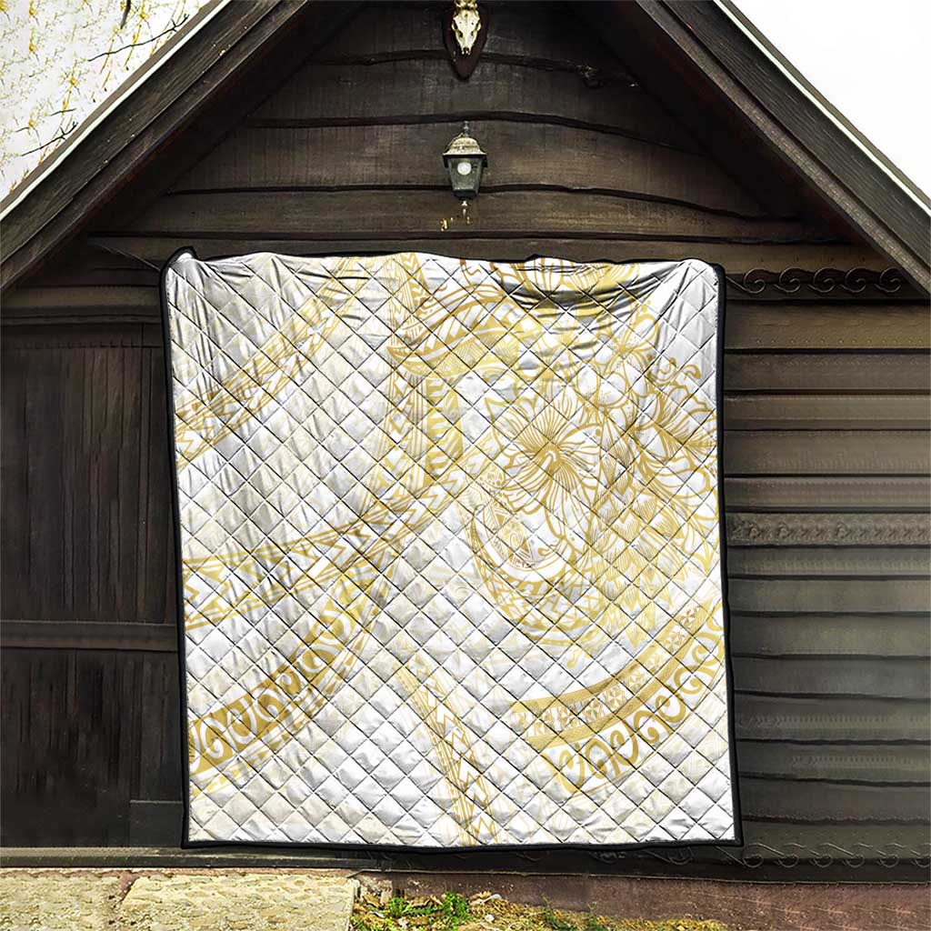 Samoa Lotu Tamaiti Gold Quilt Teuila Tatau - Polynesian Pride