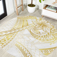 Samoa Lotu Tamaiti Gold Round Carpet Teuila Tatau - Polynesian Pride
