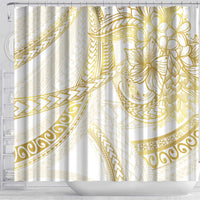Samoa Lotu Tamaiti Gold Shower Curtain Teuila Tatau - Polynesian Pride