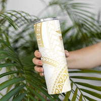 Samoa Lotu Tamaiti Gold Skinny Tumbler Teuila Tatau - Polynesian Pride