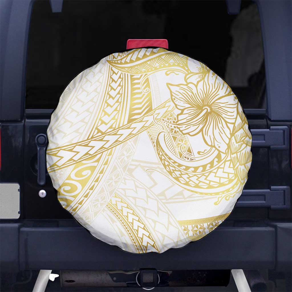 Samoa Lotu Tamaiti Gold Spare Tire Cover Teuila Tatau - Polynesian Pride