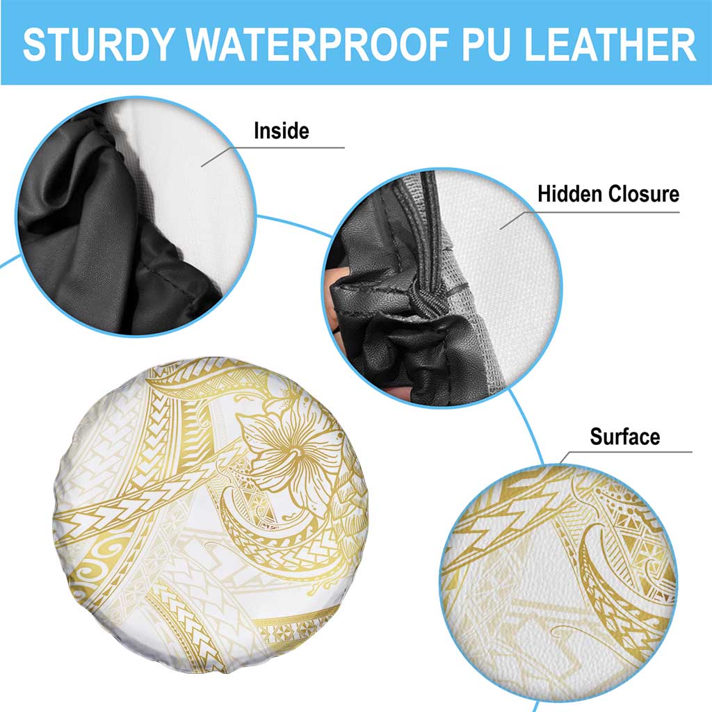 Samoa Lotu Tamaiti Gold Spare Tire Cover Teuila Tatau - Polynesian Pride