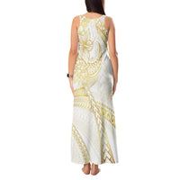 Samoa Lotu Tamaiti Gold Tank Maxi Dress Teuila Tatau - Polynesian Pride