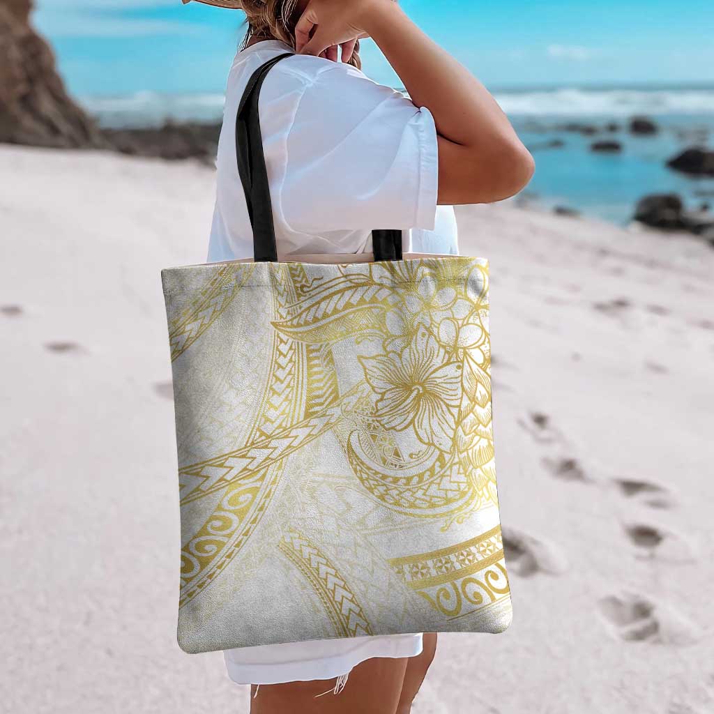 Samoa Lotu Tamaiti Gold Tote Bag Teuila Tatau - Polynesian Pride