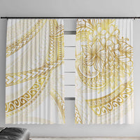 Samoa Lotu Tamaiti Gold Window Curtain Teuila Tatau - Polynesian Pride