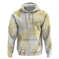 Samoa Lotu Tamaiti Gold Zip Hoodie Teuila Tatau - Polynesian Pride
