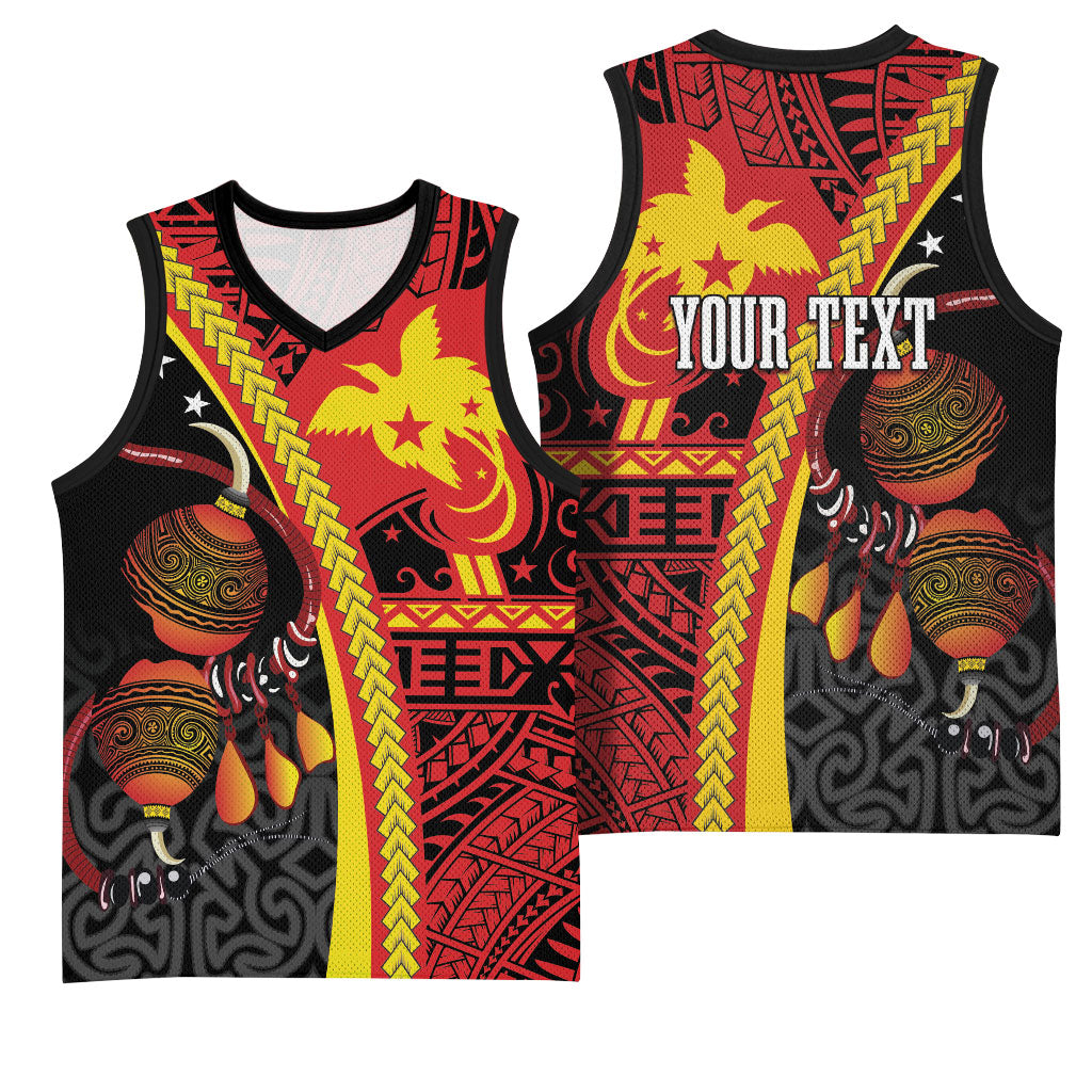 Papua New Guinea Independence Personalised Basketball Jersey PNG Bagi and Lime Pot LT7 - Polynesian Pride