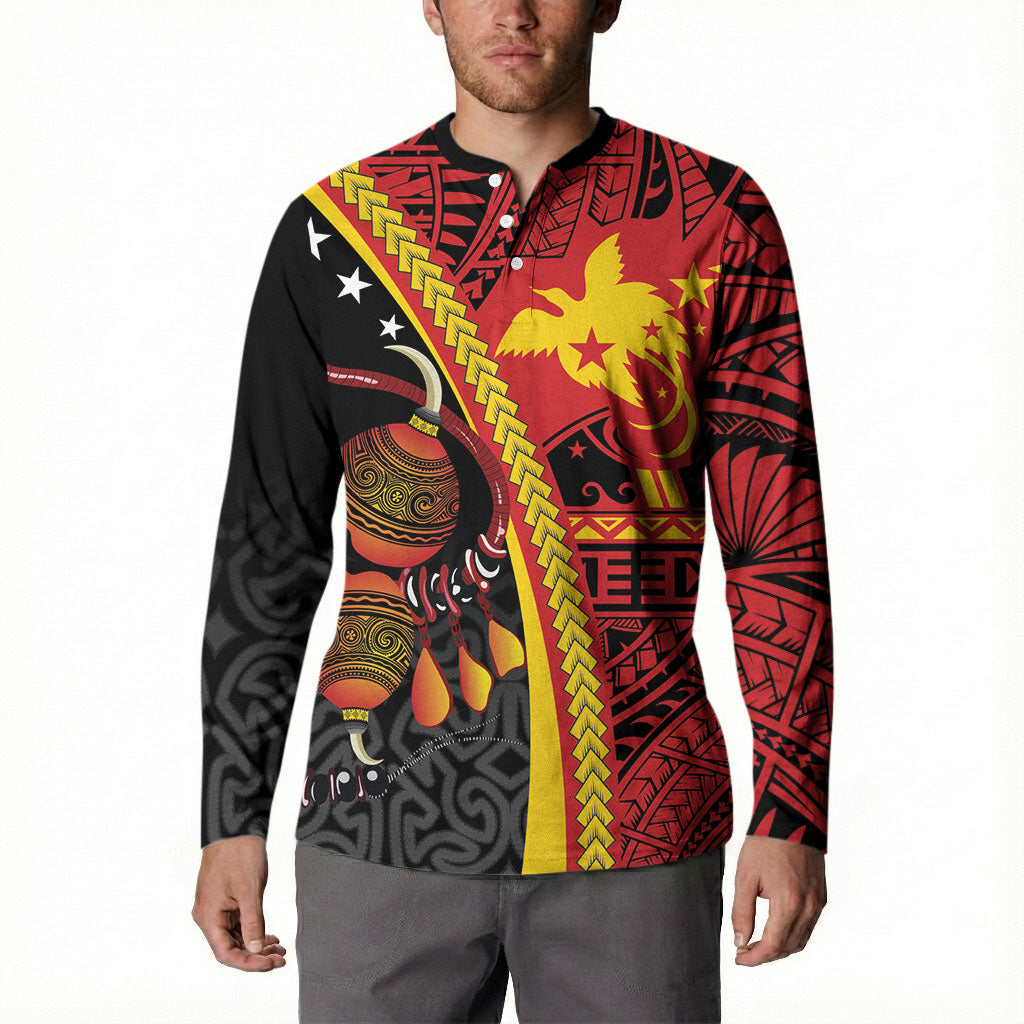 Papua New Guinea Independence Personalised Button Sweatshirt PNG Bagi and Lime Pot LT7 - Polynesian Pride