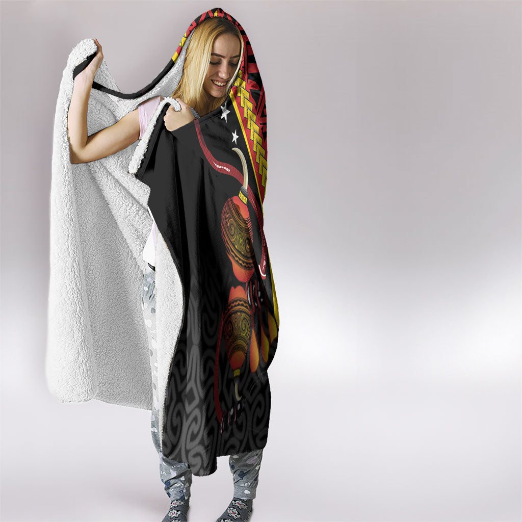 Papua New Guinea Independence Hooded Blanket PNG Bagi and Lime Pot LT7 - Polynesian Pride
