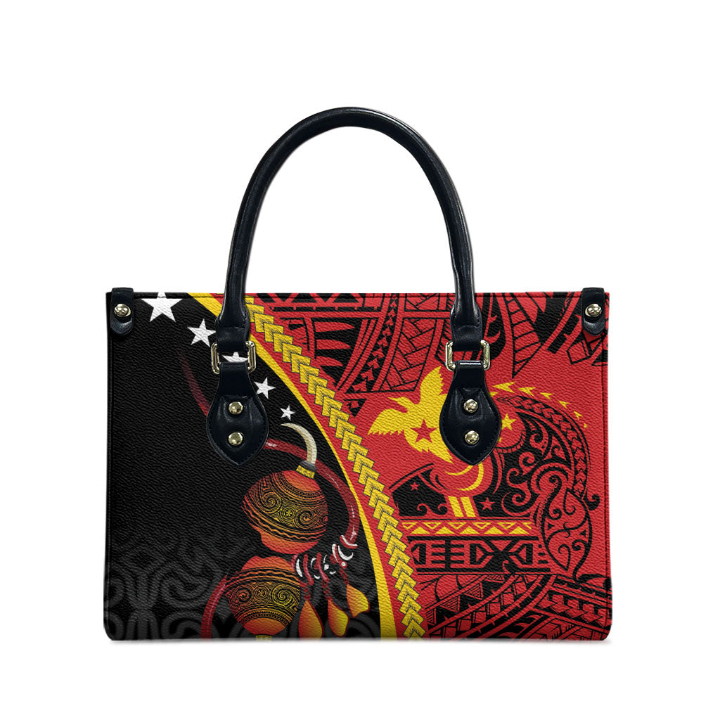Papua New Guinea Independence Leather Bag PNG Bagi and Lime Pot LT7 - Polynesian Pride