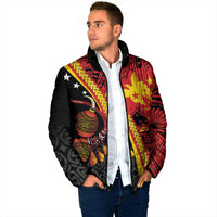Papua New Guinea Independence Personalised Padded Jacket PNG Bagi and Lime Pot LT7 - Polynesian Pride