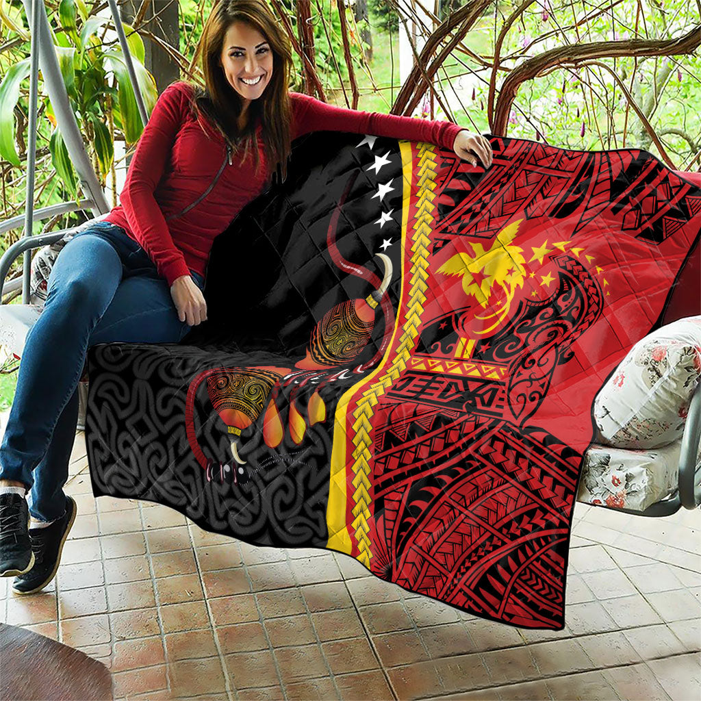 Papua New Guinea Independence Quilt PNG Bagi and Lime Pot LT7 - Polynesian Pride