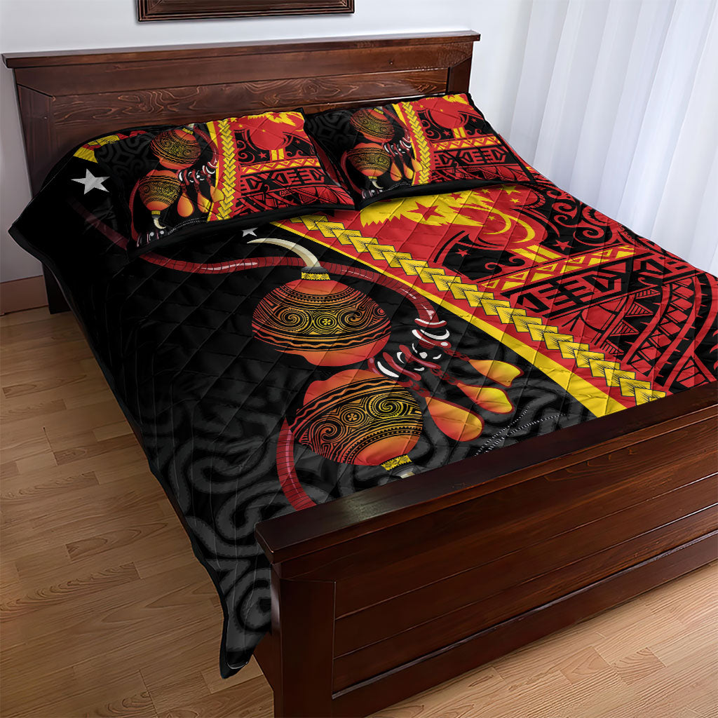 Papua New Guinea Independence Quilt Bed Set PNG Bagi and Lime Pot LT7 - Polynesian Pride