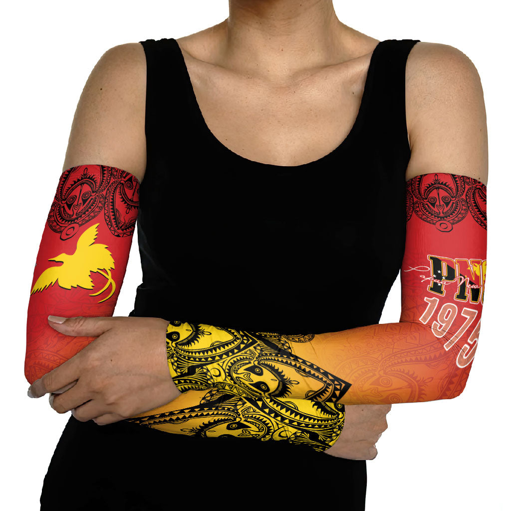 Papua New Guinea 1975 To The Future Personalised Arm Sleeves Sepik Masks LT7 - Polynesian Pride