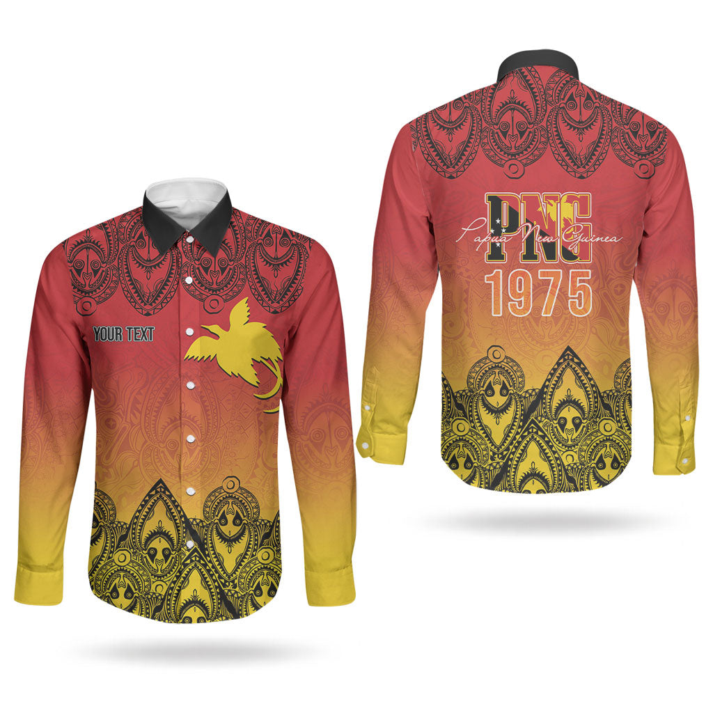 Papua New Guinea 1975 To The Future Personalised Couples Matching Tank Maxi Dress and Long Sleeve Button Shirt Sepik Masks LT7 - Polynesian Pride