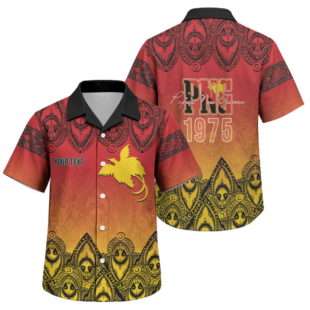 Papua New Guinea 1975 To The Future Personalised Family Matching Long Sleeve Bodycon Dress and Hawaiian Shirt Sepik Masks LT7 Son's Shirt Red - Polynesian Pride