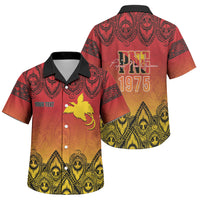 Papua New Guinea 1975 To The Future Personalised Family Matching Mermaid Dress and Hawaiian Shirt Sepik Masks LT7 Son's Shirt Red - Polynesian Pride
