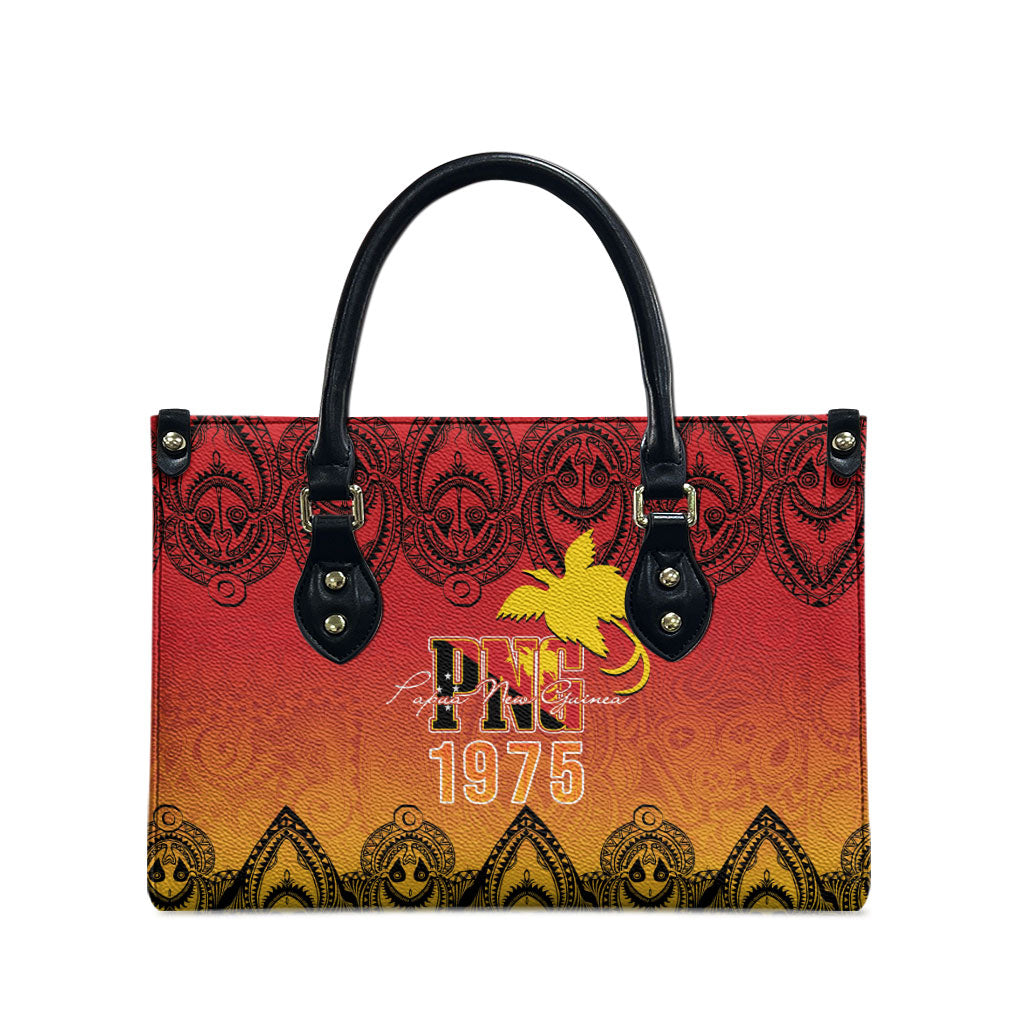 Papua New Guinea 1975 To The Future Leather Bag Sepik Masks LT7 - Polynesian Pride