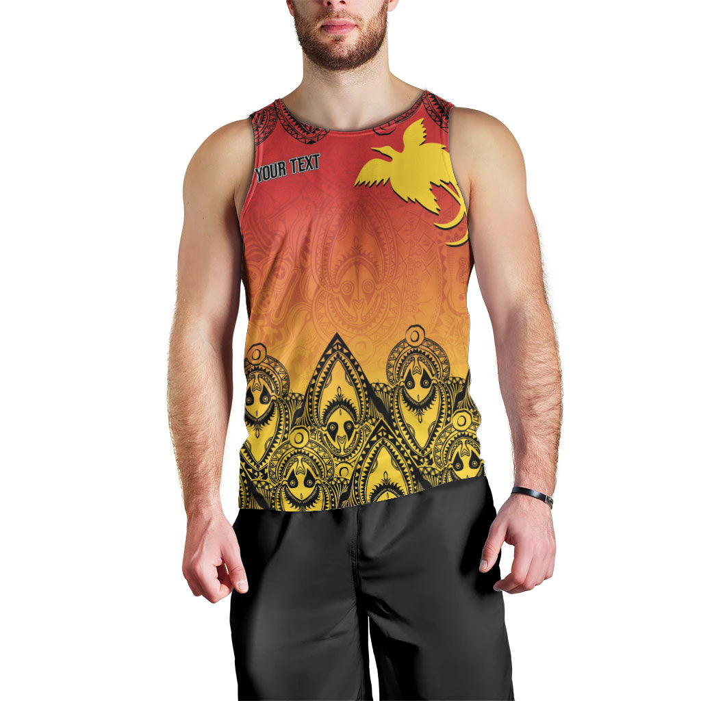 Papua New Guinea 1975 To The Future Personalised Men Tank Top Sepik Masks LT7 - Polynesian Pride