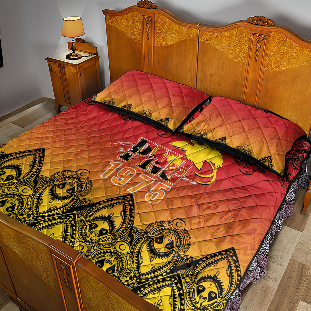 Papua New Guinea 1975 To The Future Quilt Bed Set Sepik Masks LT7 - Polynesian Pride
