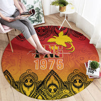 Papua New Guinea 1975 To The Future Round Carpet Sepik Masks LT7 - Polynesian Pride