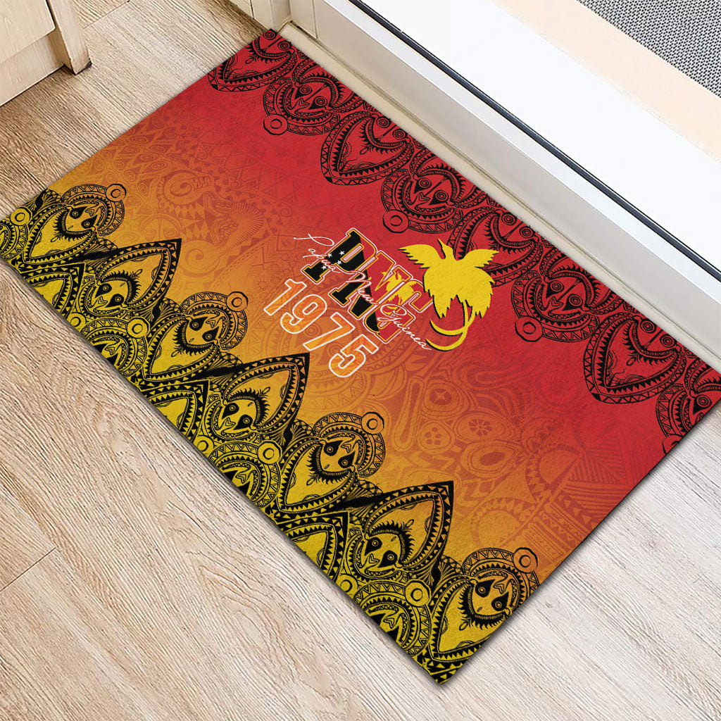 Papua New Guinea 1975 To The Future Rubber Doormat Sepik Masks LT7 - Polynesian Pride