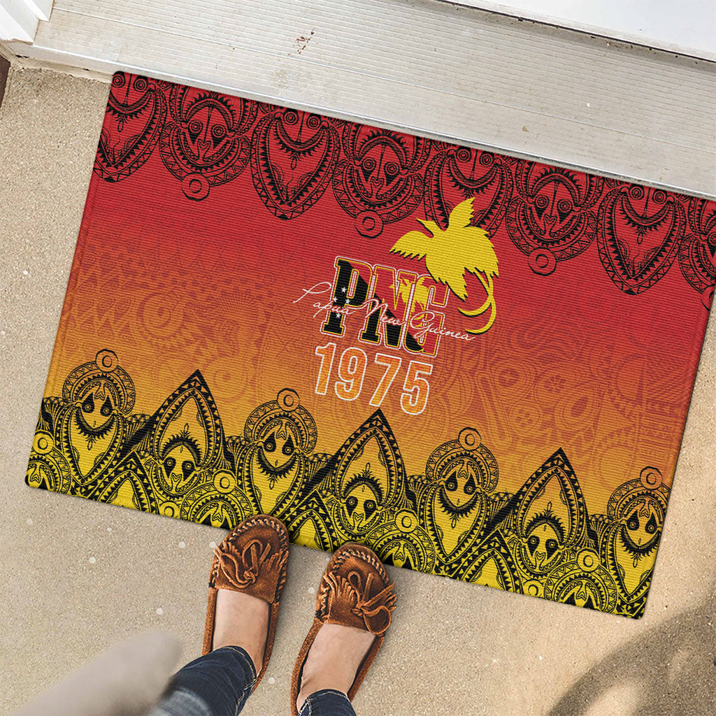 Papua New Guinea 1975 To The Future Rubber Doormat Sepik Masks LT7 - Polynesian Pride