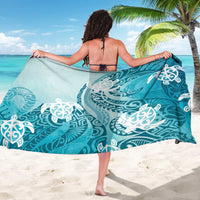 Polynesia Turtle Sarong Watercolor Abstract Style