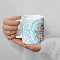 Sea Blue Polynesian Jellyfish Ceramic Mug Watercolor Glows - Polynesian Pride