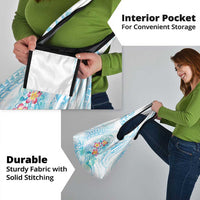 Sea Blue Polynesian Jellyfish Grocery Bag Watercolor Glows - Polynesian Pride