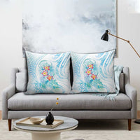 Sea Blue Polynesian Jellyfish Pillow Cover Watercolor Glows - Polynesian Pride