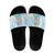 Sea Blue Polynesian Jellyfish Slide Sandals Watercolor Glows - Polynesian Pride