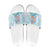 Sea Blue Polynesian Jellyfish Slide Sandals Watercolor Glows - Polynesian Pride