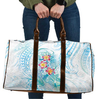 Sea Blue Polynesian Jellyfish Travel Bag Watercolor Glows - Polynesian Pride