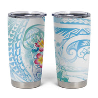 Sea Blue Polynesian Jellyfish Tumbler Cup Watercolor Glows - Polynesian Pride