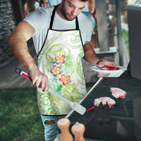 Summer Green Polynesian Jellyfish Apron Watercolor Glows - Polynesian Pride