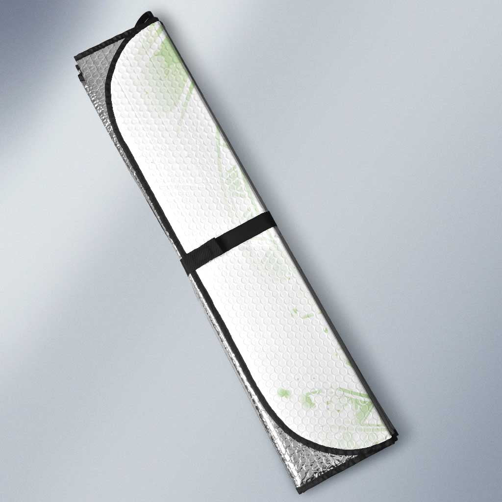 Summer Green Polynesian Jellyfish Auto Sun Shade Watercolor Glows - Polynesian Pride