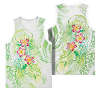 Summer Green Polynesian Jellyfish Basketball Jersey Watercolor Glows - Polynesian Pride