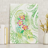 Summer Green Polynesian Jellyfish Canvas Wall Art Watercolor Glows - Polynesian Pride