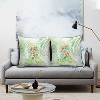 Summer Green Polynesian Jellyfish Pillow Cover Watercolor Glows - Polynesian Pride
