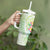 Summer Green Polynesian Jellyfish Tumbler With Handle Watercolor Glows - Polynesian Pride
