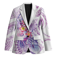 Lavender Polynesian Jellyfish Blazer Watercolor Glows - Polynesian Pride
