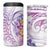 Lavender Polynesian Jellyfish 4 in 1 Can Cooler Tumbler Watercolor Glows - Polynesian Pride
