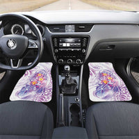 Lavender Polynesian Jellyfish Car Mats Watercolor Glows - Polynesian Pride