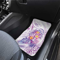 Lavender Polynesian Jellyfish Car Mats Watercolor Glows - Polynesian Pride