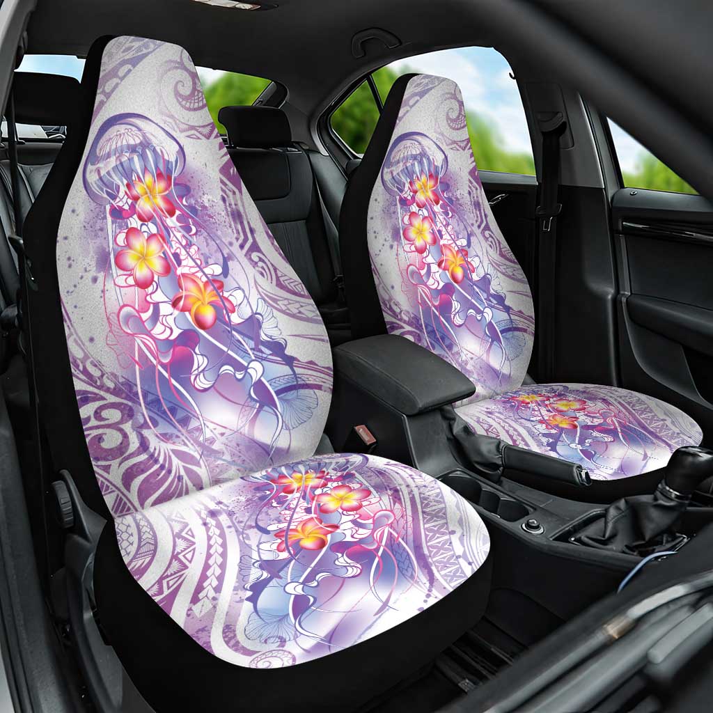 Lavender Polynesian Jellyfish Car Seat Cover Watercolor Glows - Polynesian Pride