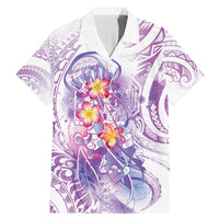 Lavender Polynesian Jellyfish Family Matching Mermaid Dress and Hawaiian Shirt Watercolor Glows - Polynesian Pride