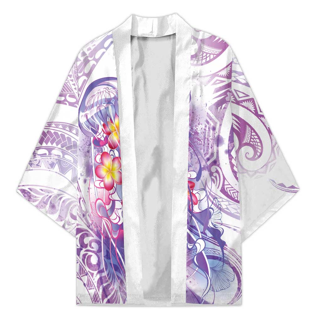 Lavender Polynesian Jellyfish Kimono Watercolor Glows - Polynesian Pride