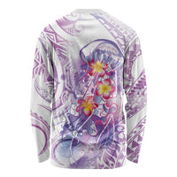 Lavender Polynesian Jellyfish Long Sleeve Shirt Watercolor Glows - Polynesian Pride