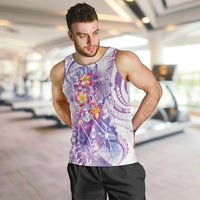 Lavender Polynesian Jellyfish Men Tank Top Watercolor Glows - Polynesian Pride